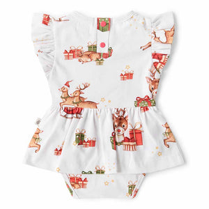 Snuggle Hunny Organic Cotton Dress - Christmas Reindeer