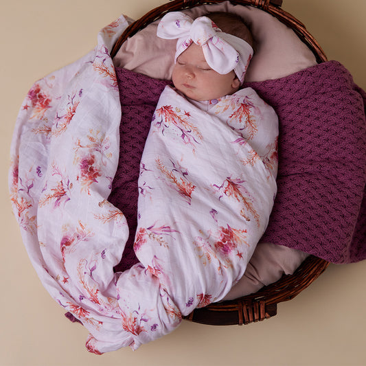 Snuggle Hunny Organic Cotton Muslin Wrap - Coral