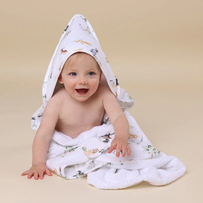 Snuggle Hunny Hooded Organic Cotton Towel - Dog Park
