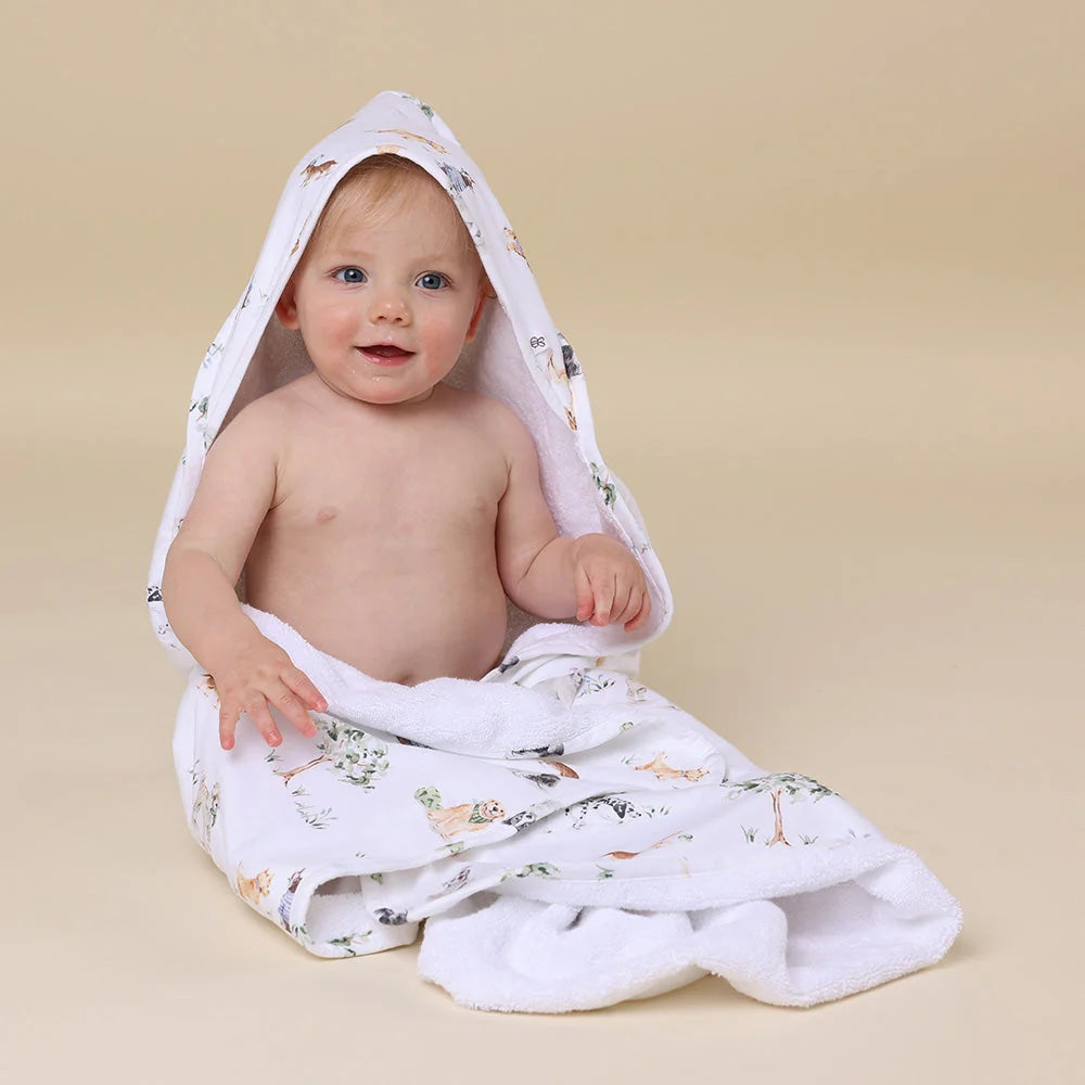 Snuggle Hunny Hooded Organic Cotton Towel - Dog Park