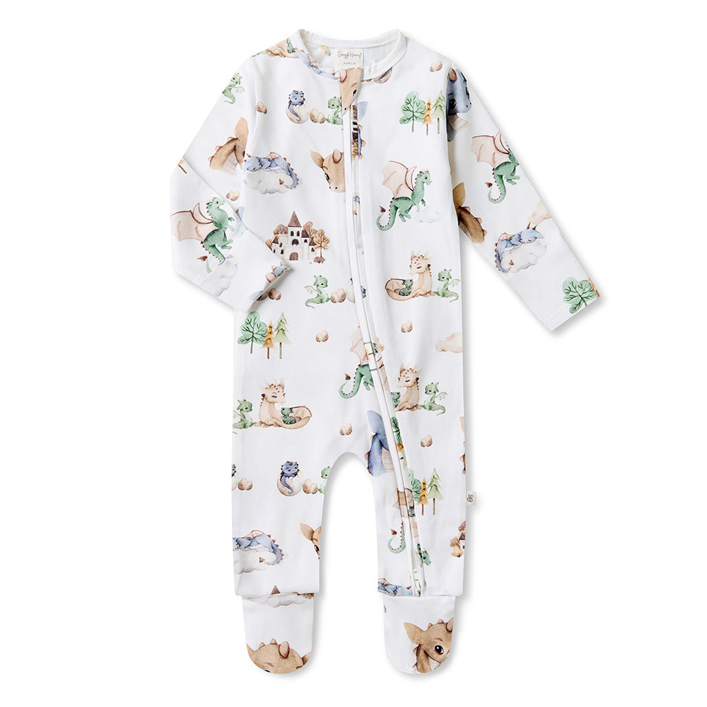 Snuggle Hunny Snuggle Sleepsuit Zip Footie - Dragon