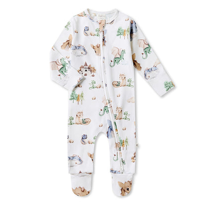 Snuggle Hunny Snuggle Sleepsuit Zip Footie - Dragon