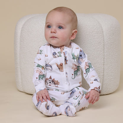 Snuggle Hunny Snuggle Sleepsuit Zip Footie - Dragon