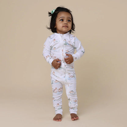 Snuggle Hunny Snugglesuit Convertible Romper - Duck Pond