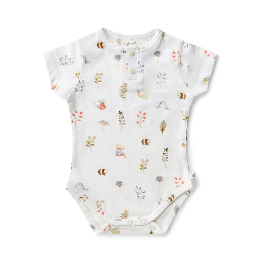 Snuggle Hunny Bodysuit Short Sleeve - Garden Friends