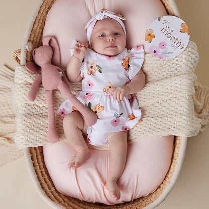 Snuggle Hunny Organic Cotton Short Sleeve Dress - Poppy