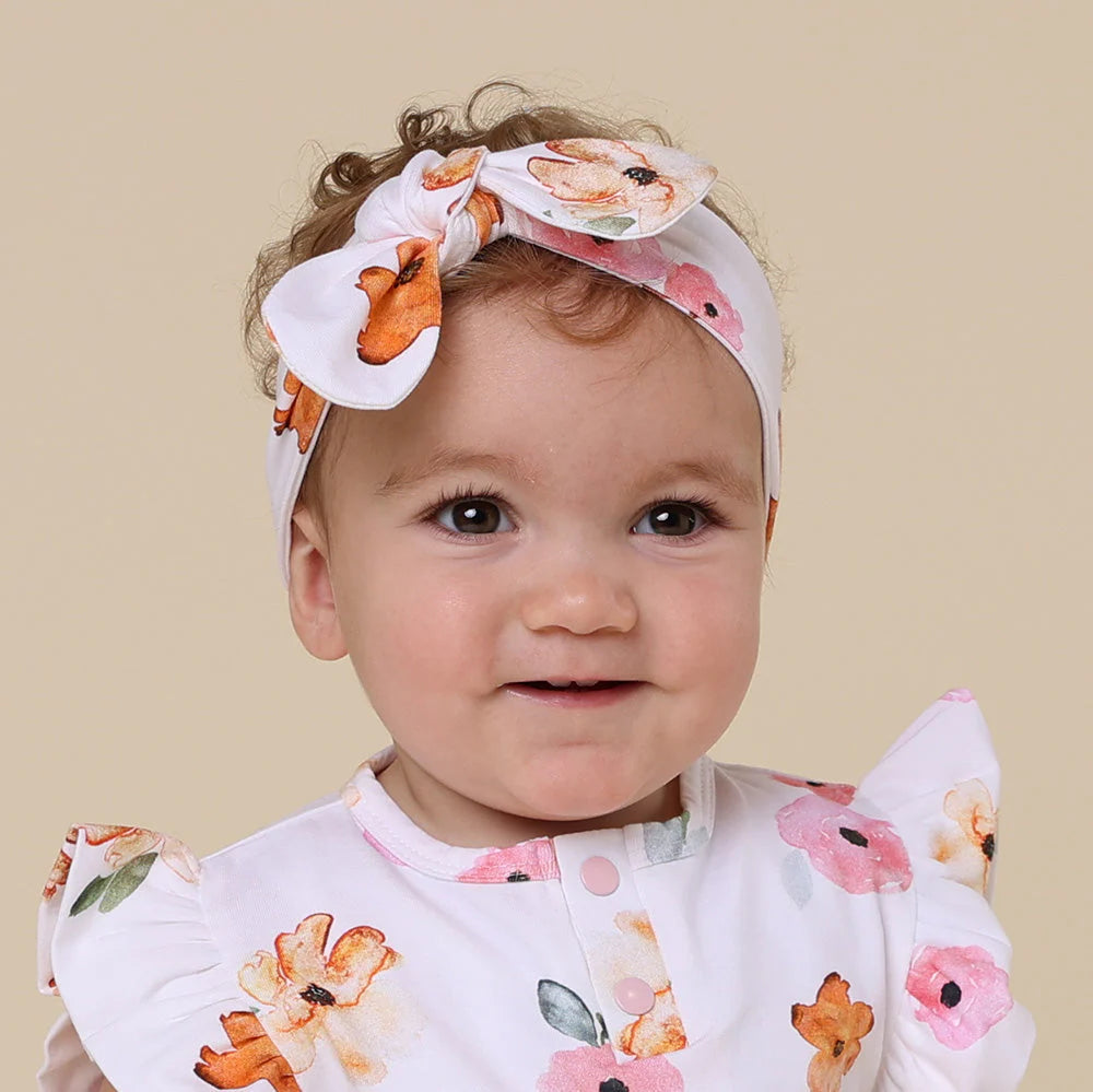 Snuggle Hunny Topknot Headband - Poppy