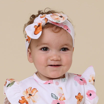 Snuggle Hunny Topknot Headband - Poppy