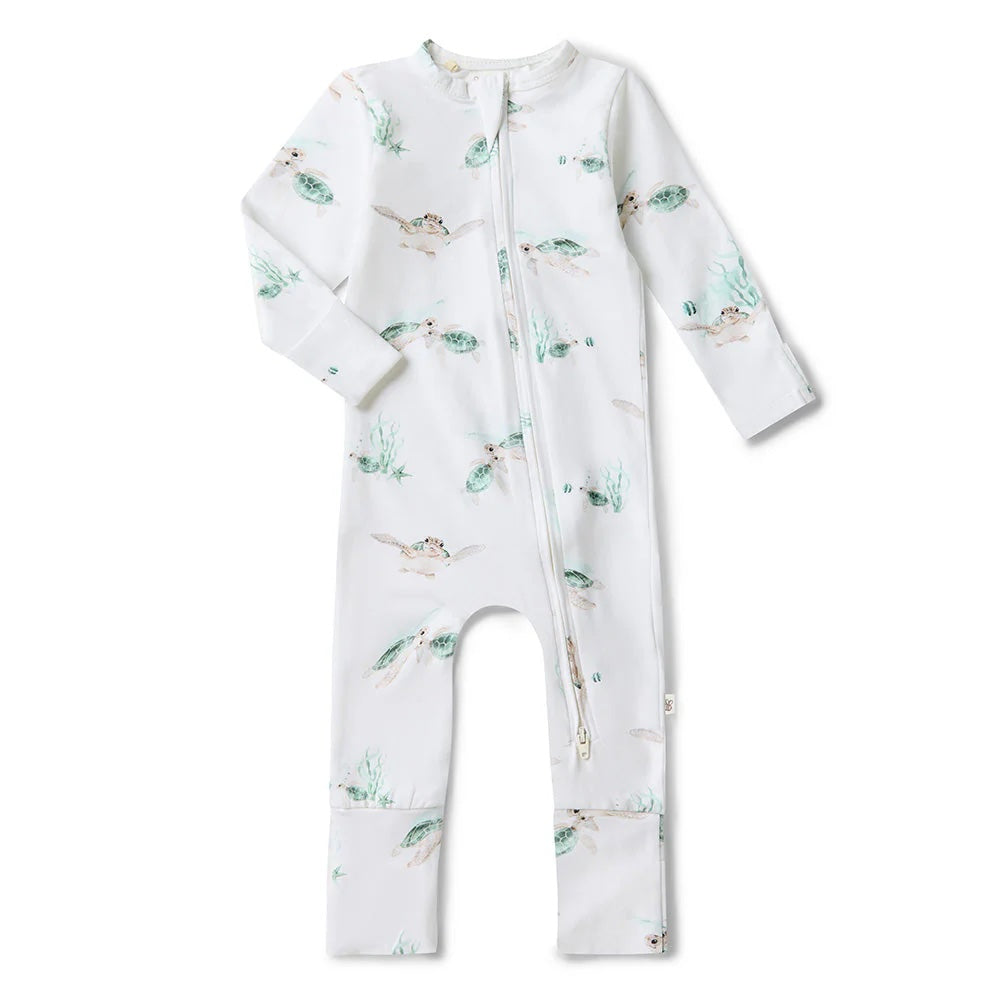 Snuggle Hunny Snugglesuit Convertible Romper - Turtle
