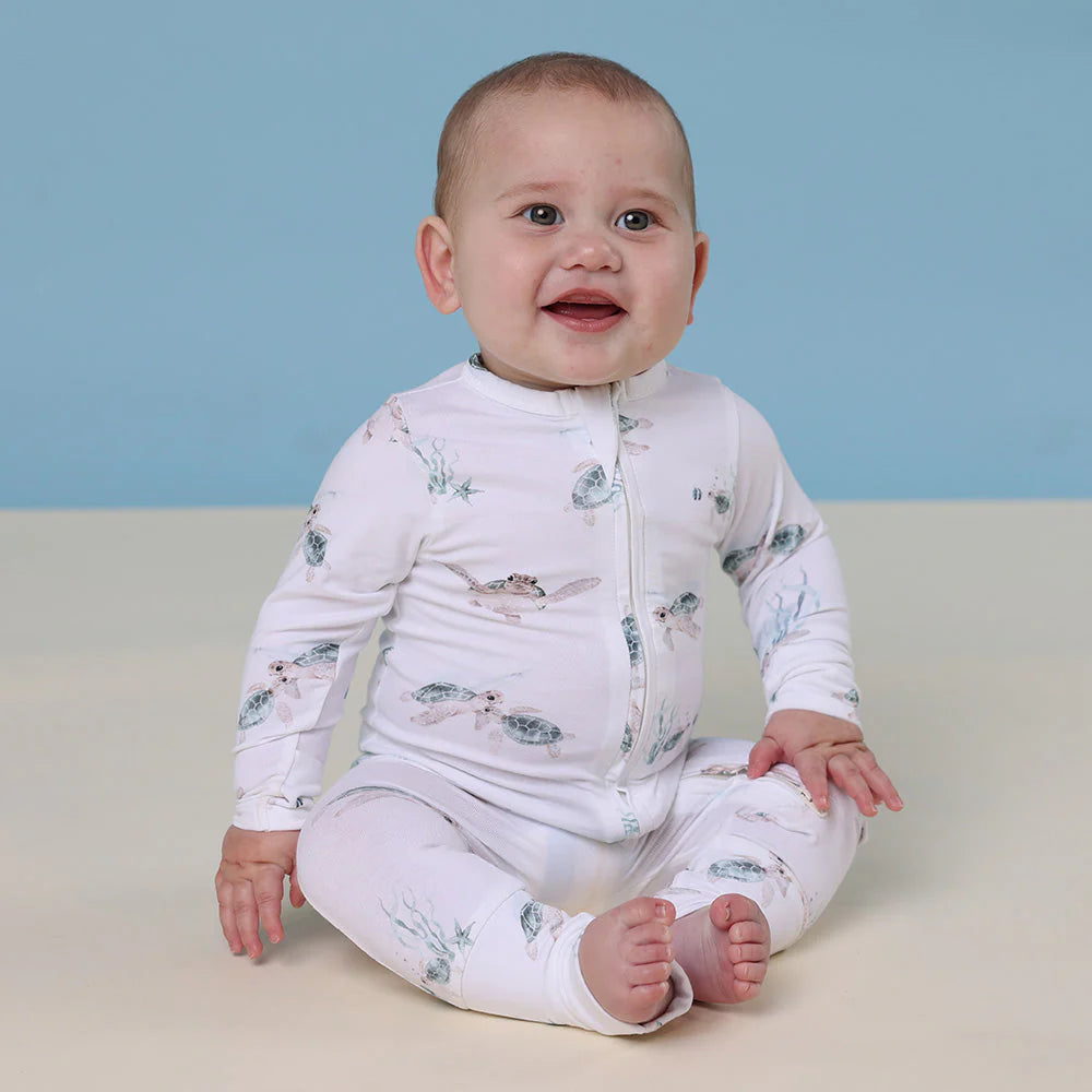 Snuggle Hunny Snugglesuit Convertible Romper - Turtle