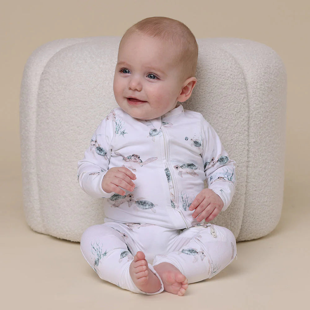 Snuggle Hunny Snugglesuit Convertible Romper - Turtle