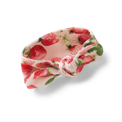 Snuggle Hunny Topknot Headband - Strawberry