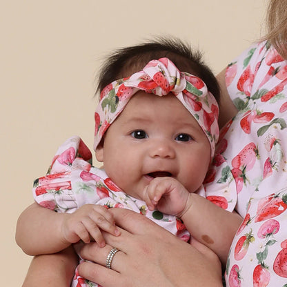 Snuggle Hunny Topknot Headband - Strawberry