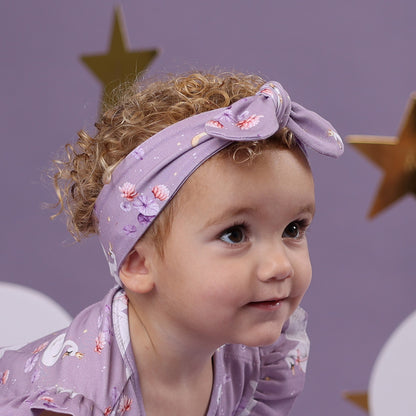 Snuggle Hunny Topknot Headband - Swan Lake