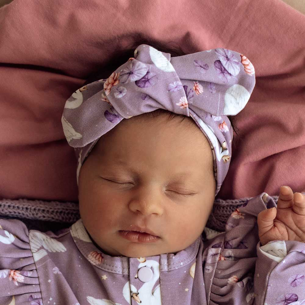 Snuggle Hunny Topknot Headband - Swan Lake