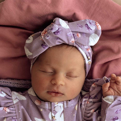Snuggle Hunny Topknot Headband - Swan Lake
