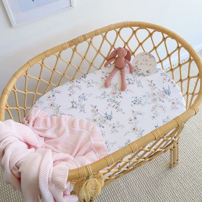 Snuggle Hunny Fitted Bassinet & Change Pad Cover | Sweet Swallows