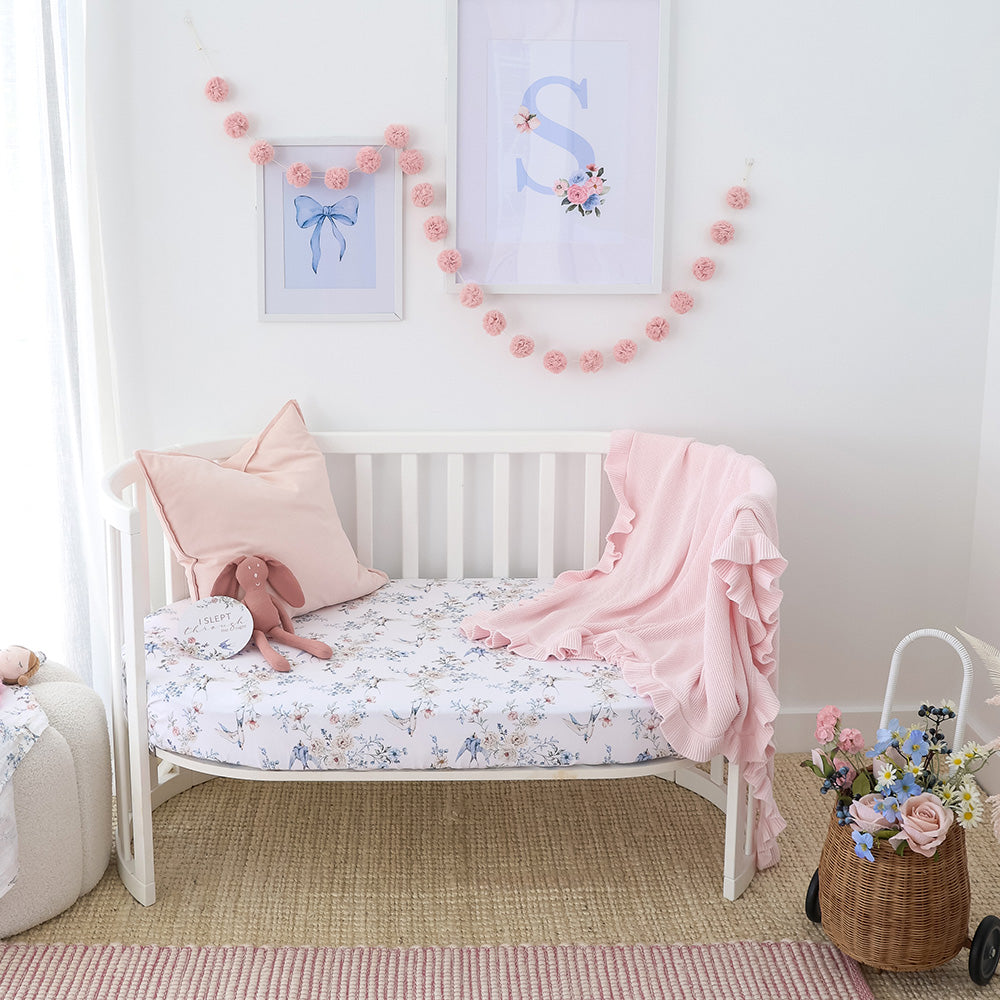 Snuggle Hunny Fitted Cot Sheet | Sweet Swallow