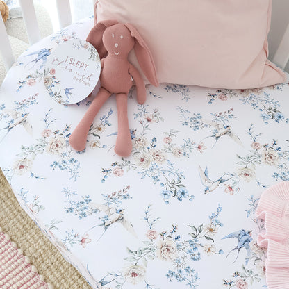 Snuggle Hunny Fitted Cot Sheet | Sweet Swallow