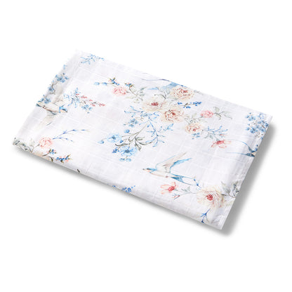 Snuggle Hunny Organic Cotton Muslin Wrap | Sweet Swallows