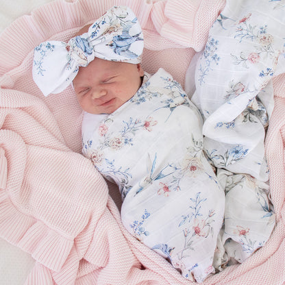 Snuggle Hunny Organic Cotton Muslin Wrap | Sweet Swallows