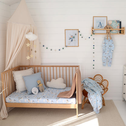 Snuggle Hunny Fitted Cot Sheet - Taking Flight