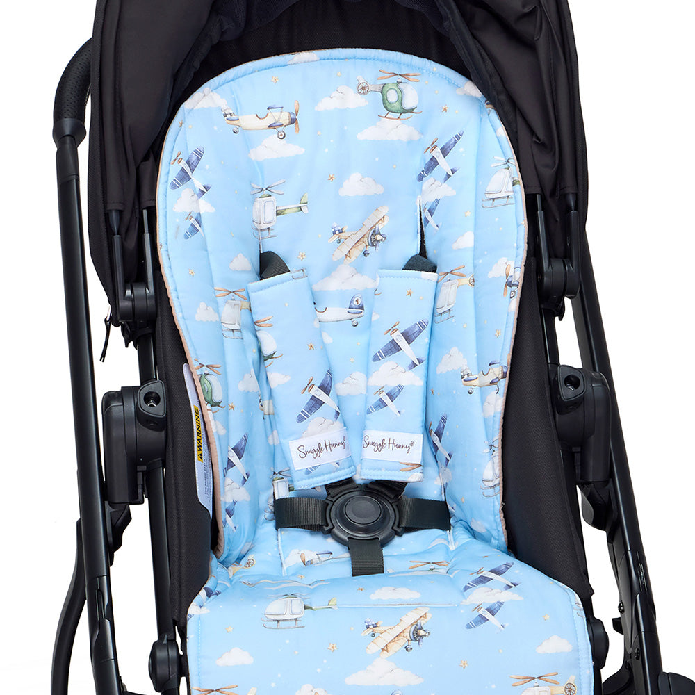 SNUGGLE HUNNY UNIVERSAL REVERSIBLE PRAM STRAP COVERS | TAKING FLIGHT