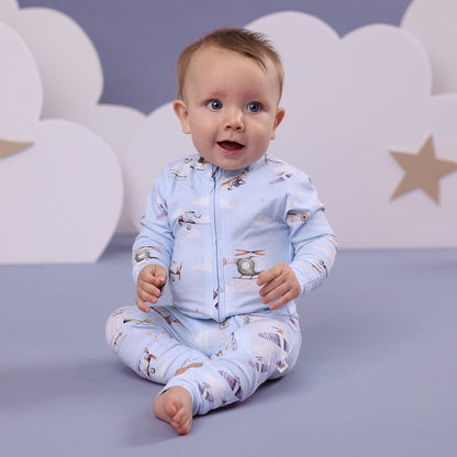 Snuggle Hunny Snugglesuit Convertible Romper - Taking Flight