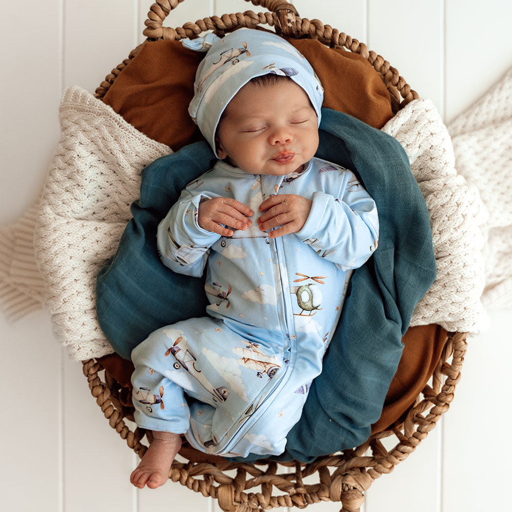 Snuggle Hunny Snugglesuit Convertible Romper - Taking Flight