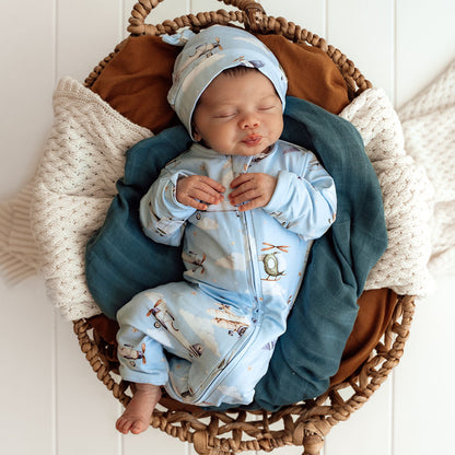 Snuggle Hunny Snugglesuit Convertible Romper - Taking Flight