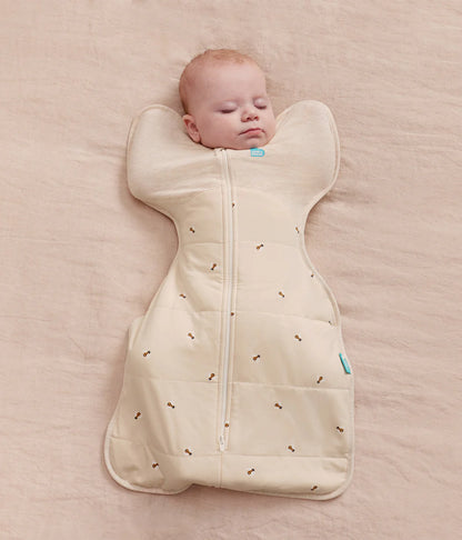 LOVE TO DREAM SWADDLE UP SLEEPING BAG 2.5 TOG | BEES OATMEAL