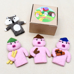 Tara Treasures Finger Puppet Set - The Three Little Pigs