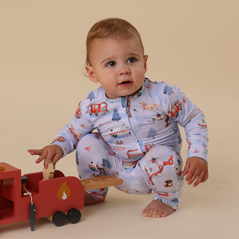 Snuggle Hunny Snugglesuit Convertible Romper | To The Rescue