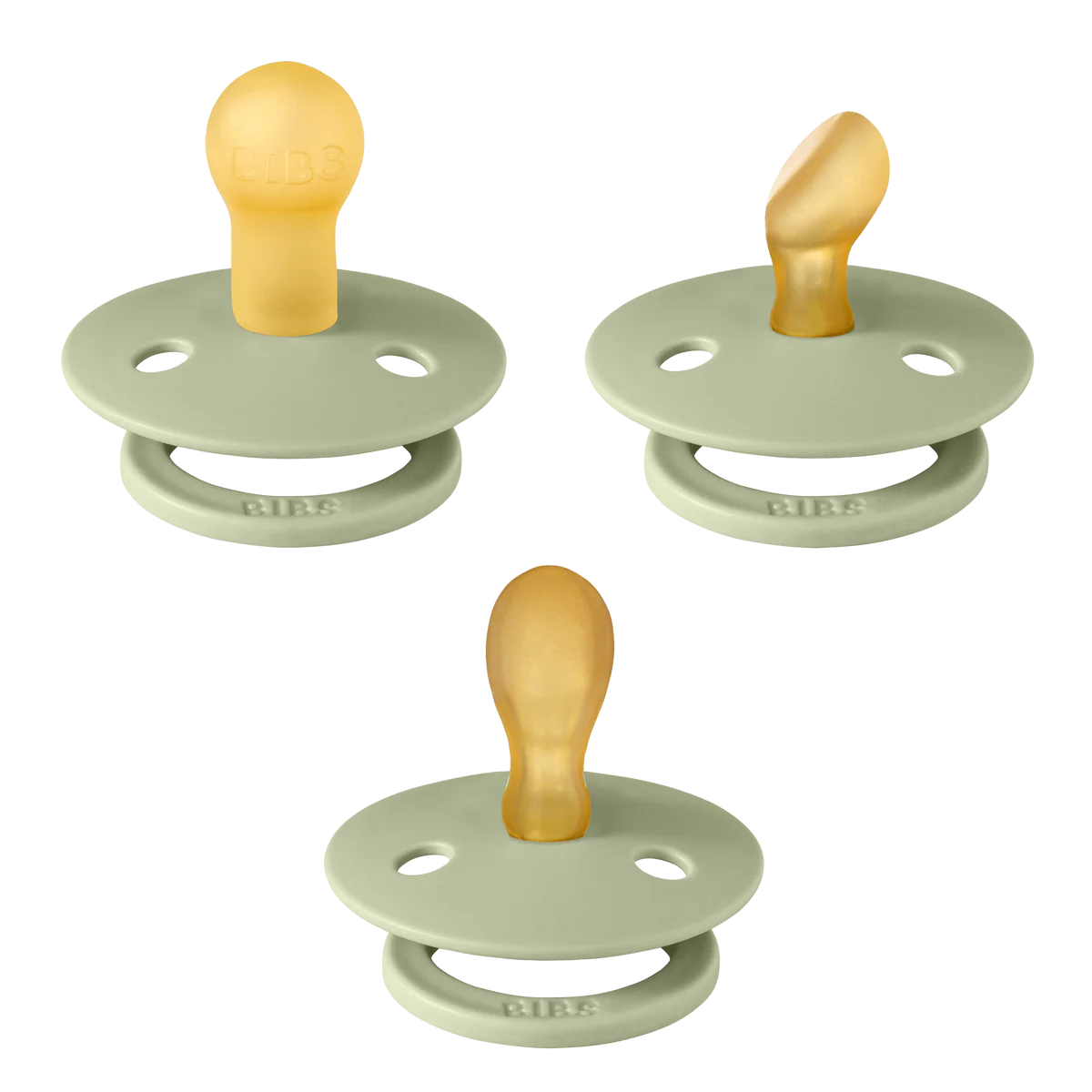 Bibs Colour Dummies Try It 3 pack - Sage - Angus & Dudley Collections