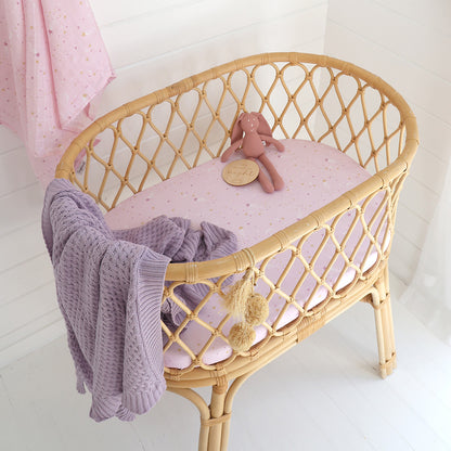 Snuggle Hunny Fitted Bassinet & Change Pad Cover - Twinkle