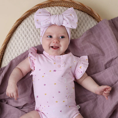 Snuggle Hunny Bodysuit Short Sleeve With Frill - Twinkle