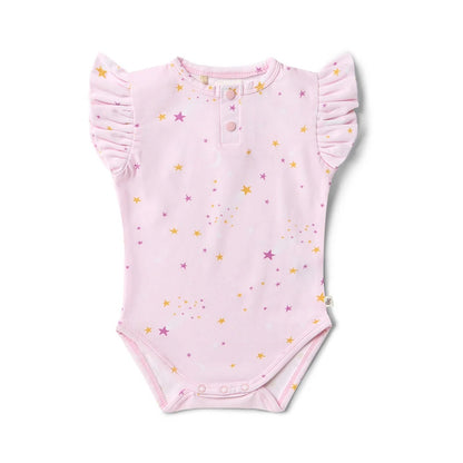 Snuggle Hunny Bodysuit Short Sleeve With Frill - Twinkle