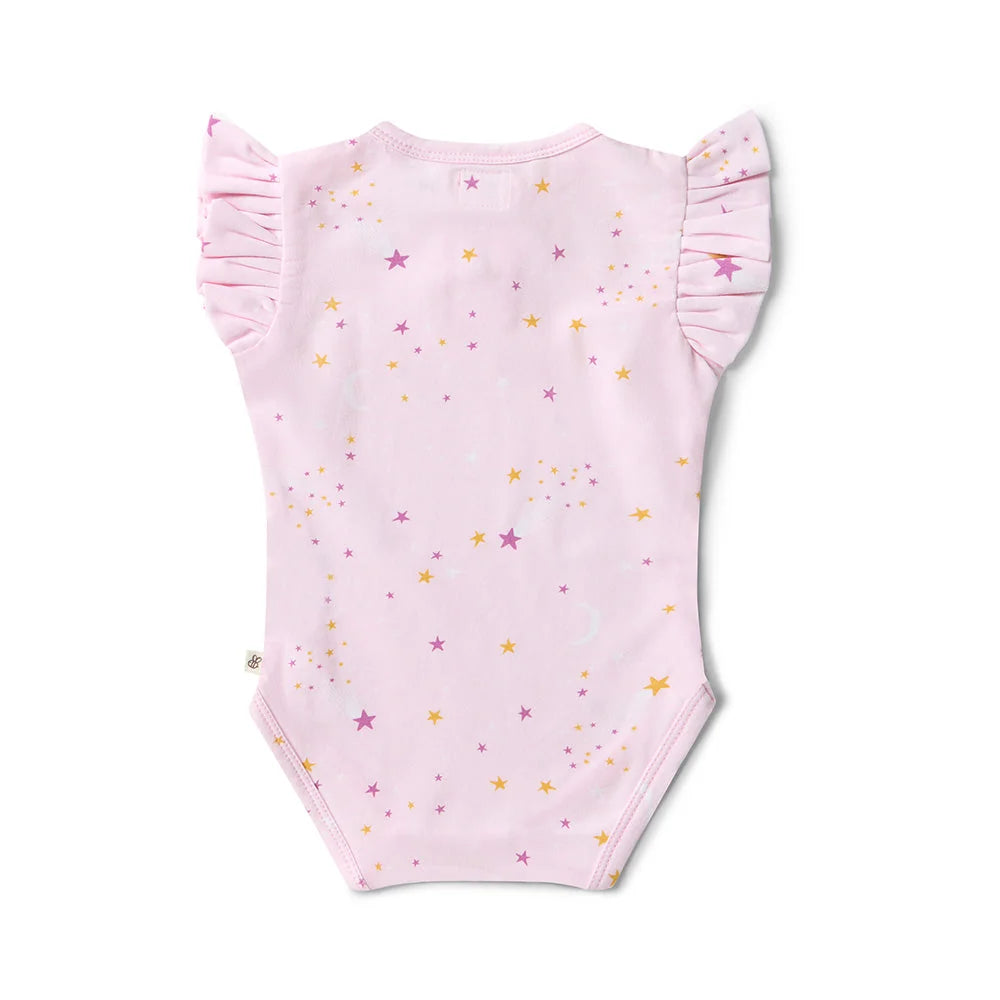 Snuggle Hunny Bodysuit Short Sleeve With Frill - Twinkle