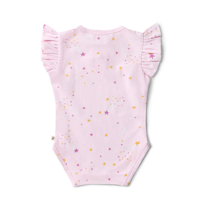 Snuggle Hunny Bodysuit Short Sleeve With Frill - Twinkle