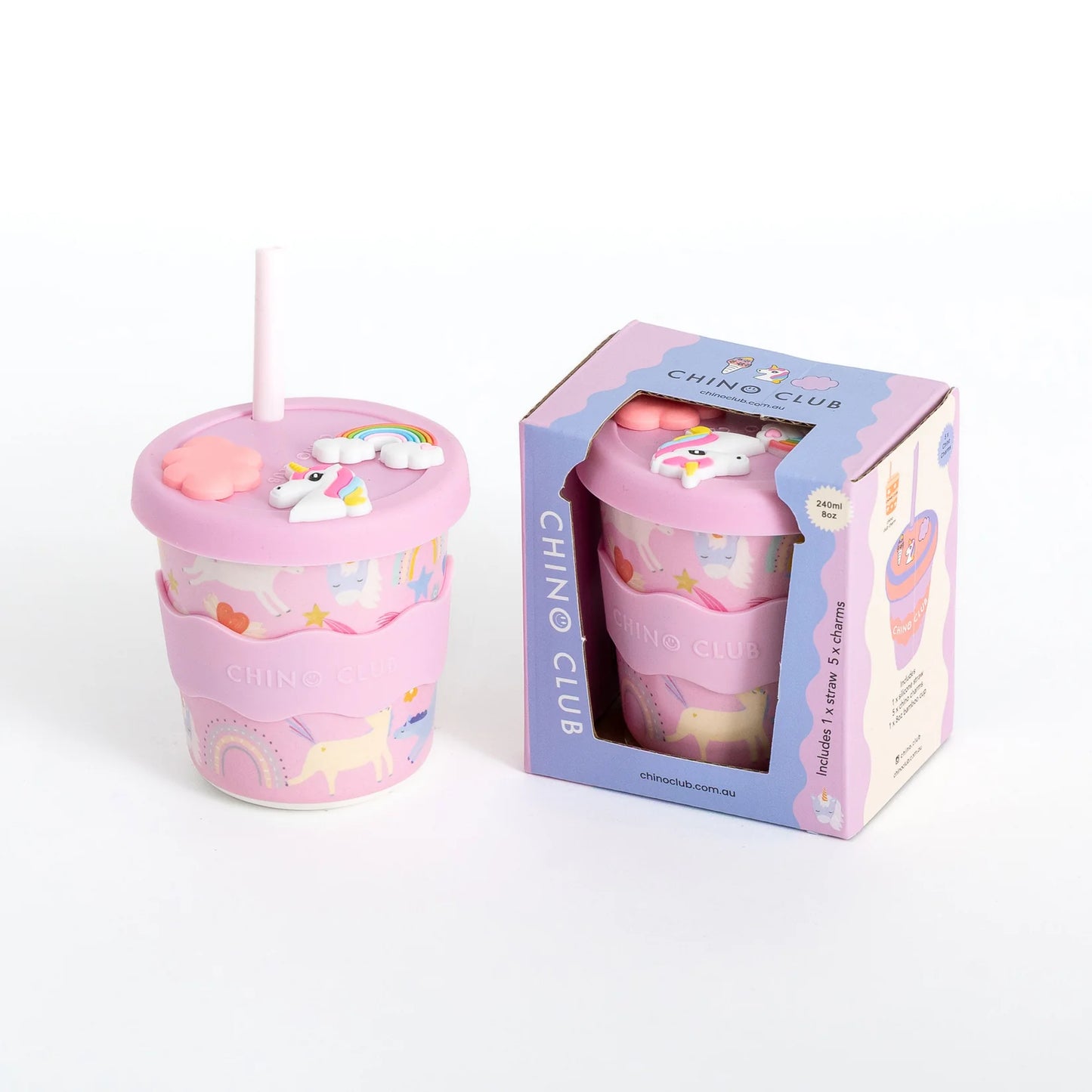 CHINO CLUB CHARM CUP WITH LID | UNICORN