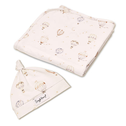 Snuggle Hunny Jersey Wrap and Beanie Set | Up & Away