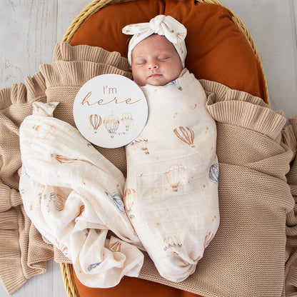 Snuggle Hunny Organic Cotton Muslin Wrap | Up & Away