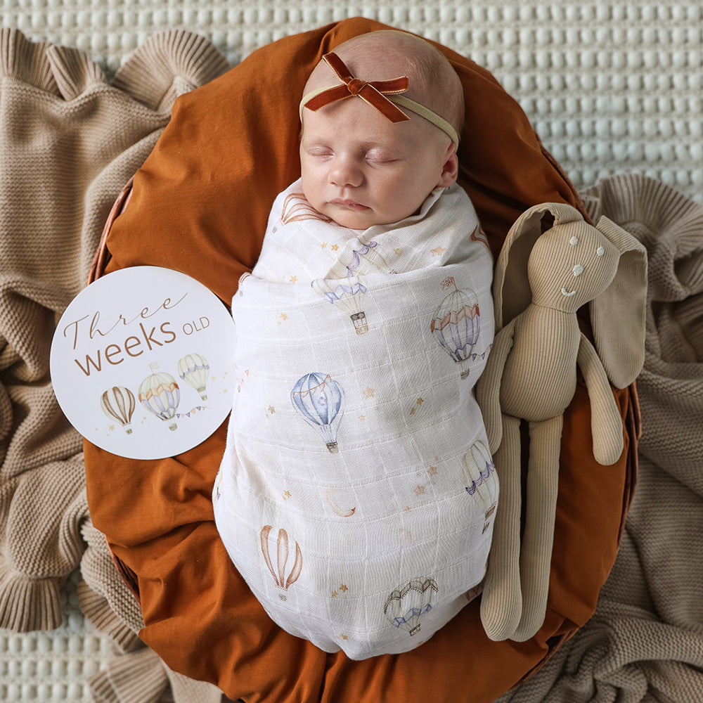 Snuggle Hunny Organic Cotton Muslin Wrap | Up & Away