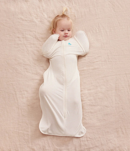 LOVE TO DREAM SWADDLE UP TRANSITION BAG 0.2 TOG | TAN STRIPE