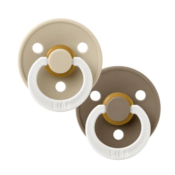 Bibs Colour Dummies (Night Glow) - Vanilla/Dark Oak - (2 pack) - Angus & Dudley Collections