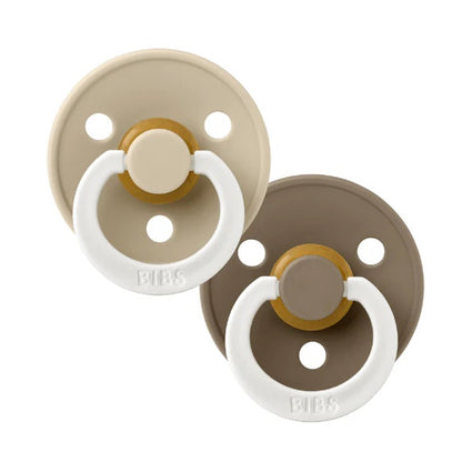 Bibs Colour Dummies (Night Glow) - Vanilla/Dark Oak - (2 pack) - Angus & Dudley Collections