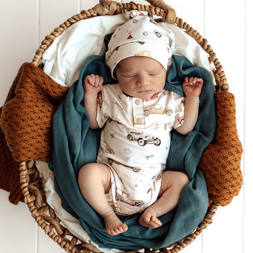 Snuggle Hunny Bodysuit Short Sleeve - Vintage Cars