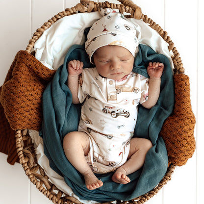 Snuggle Hunny Bodysuit Short Sleeve - Vintage Cars