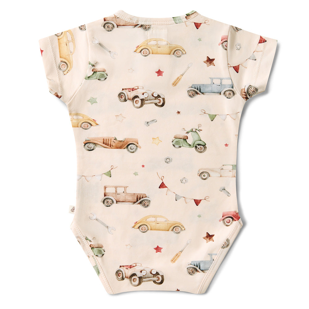 Snuggle Hunny Bodysuit Short Sleeve - Vintage Cars