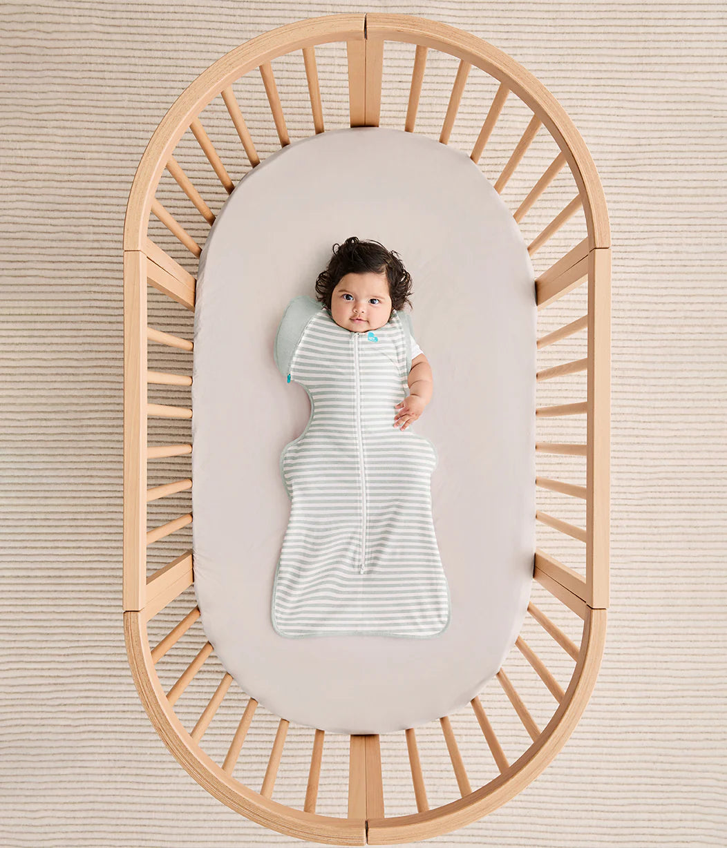 LOVE TO DREAM SWADDLE UP TRANSITION BAG 0.2 TOG | OLIVE STRIPE